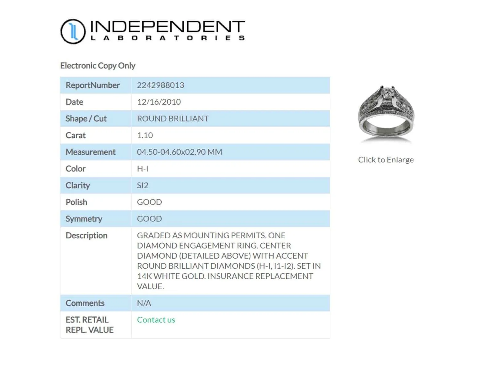 1.10ct tw Natural Diamond Bridal Band Ring 14k White Gold Size 7.25 DDG IGL