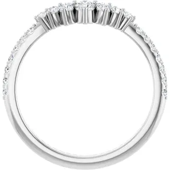 14k Gold 1/3 CTW Natural Diamond Contour Band