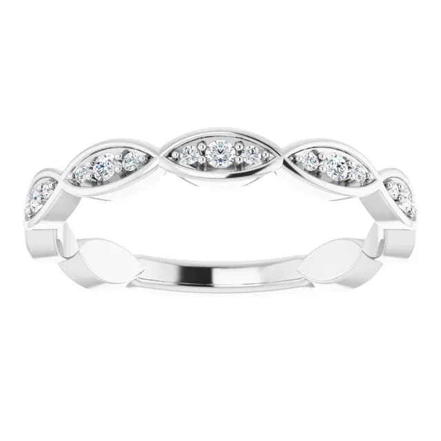 14k Gold VS Clarity Diamond Infinity-Inspired Wedding Band