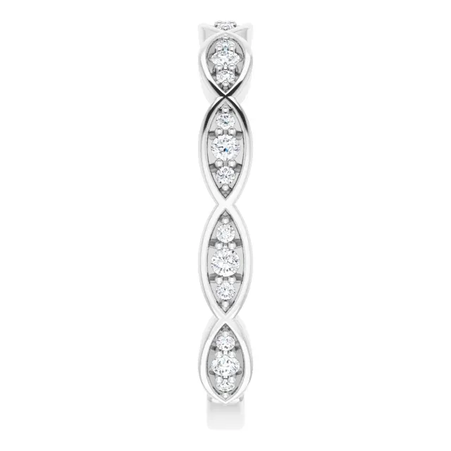 14k Gold VS Clarity Diamond Infinity-Inspired Wedding Band