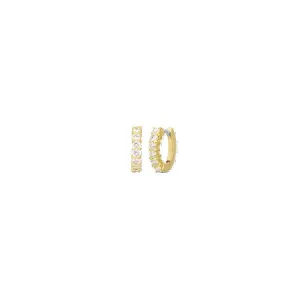 18K GOLD HUGGY DIAMOND EARRINGS