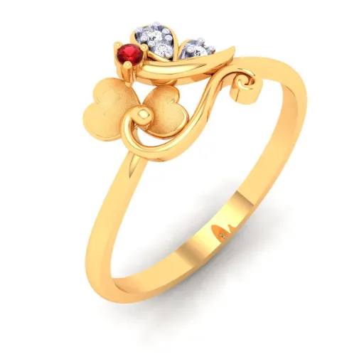 18k Uniquely Designed Diamond Ring From The P.c Chandra Jewellers