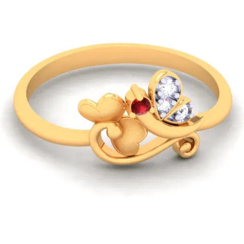 18k Uniquely Designed Diamond Ring From The P.c Chandra Jewellers
