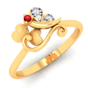 18k Uniquely Designed Diamond Ring From The P.c Chandra Jewellers