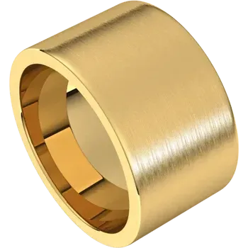 18K Yellow Gold 12 mm Flat Shape Comfort Fit Band