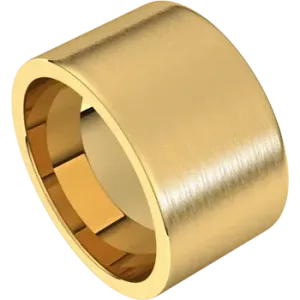 18K Yellow Gold 12 mm Flat Shape Comfort Fit Band