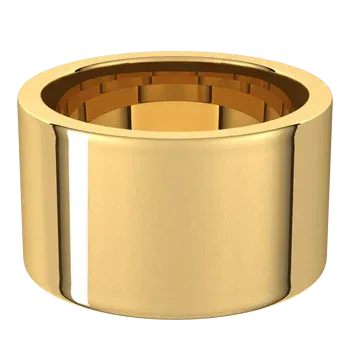 18K Yellow Gold 12 mm Flat Shape Comfort Fit Band
