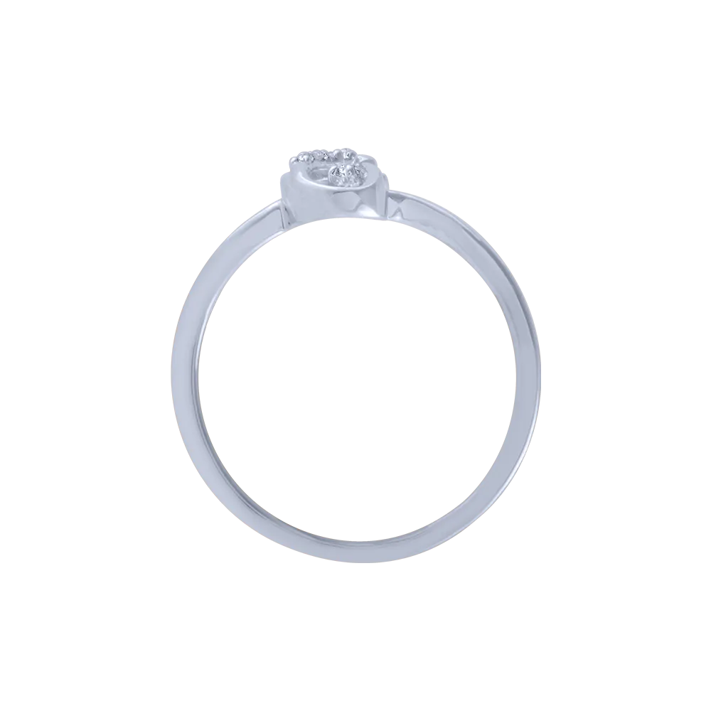 18KT (750) White Gold And Diamond Ring For Women