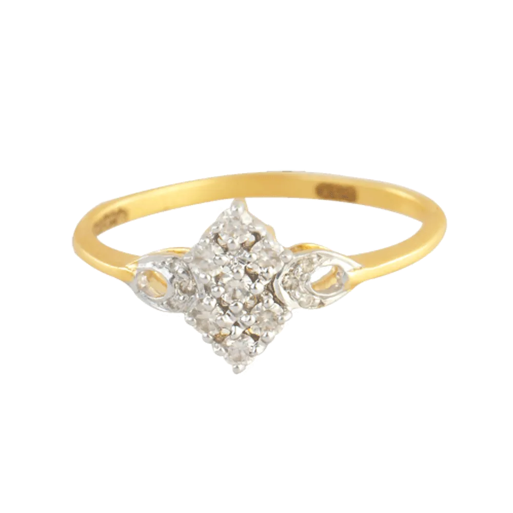 18KT (750) Yellow Gold And Diamond Ring For Women
