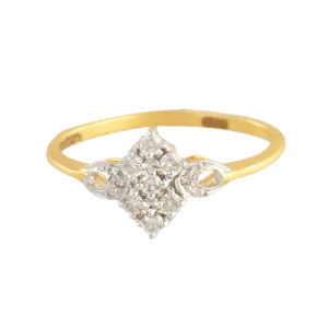18KT (750) Yellow Gold And Diamond Ring For Women