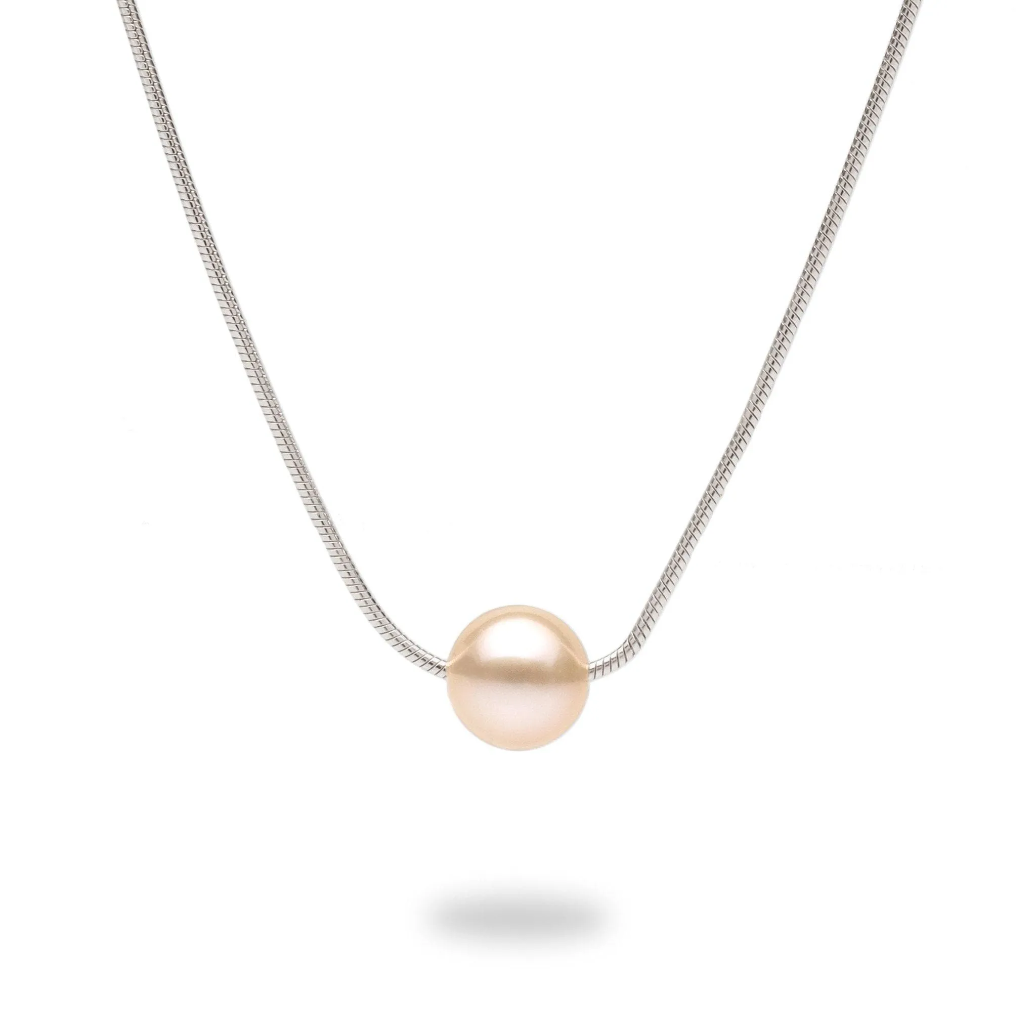 18" Freshwater Pearl Necklace in Sterling Silver (assorted colors) - 7-8mm