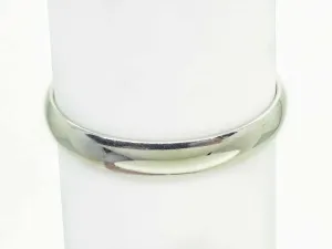 3mm Wide Unisex High Polish Platinum Band Ring Size 9