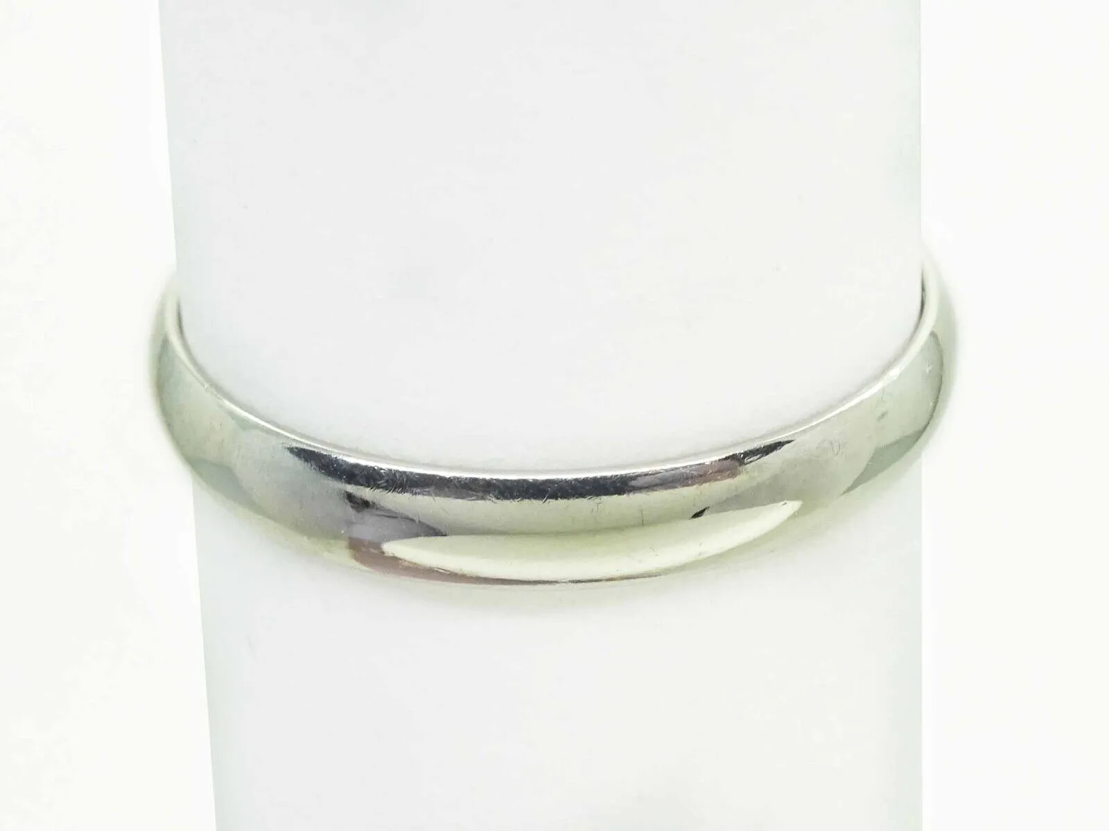 3mm Wide Unisex High Polish Platinum Band Ring Size 9
