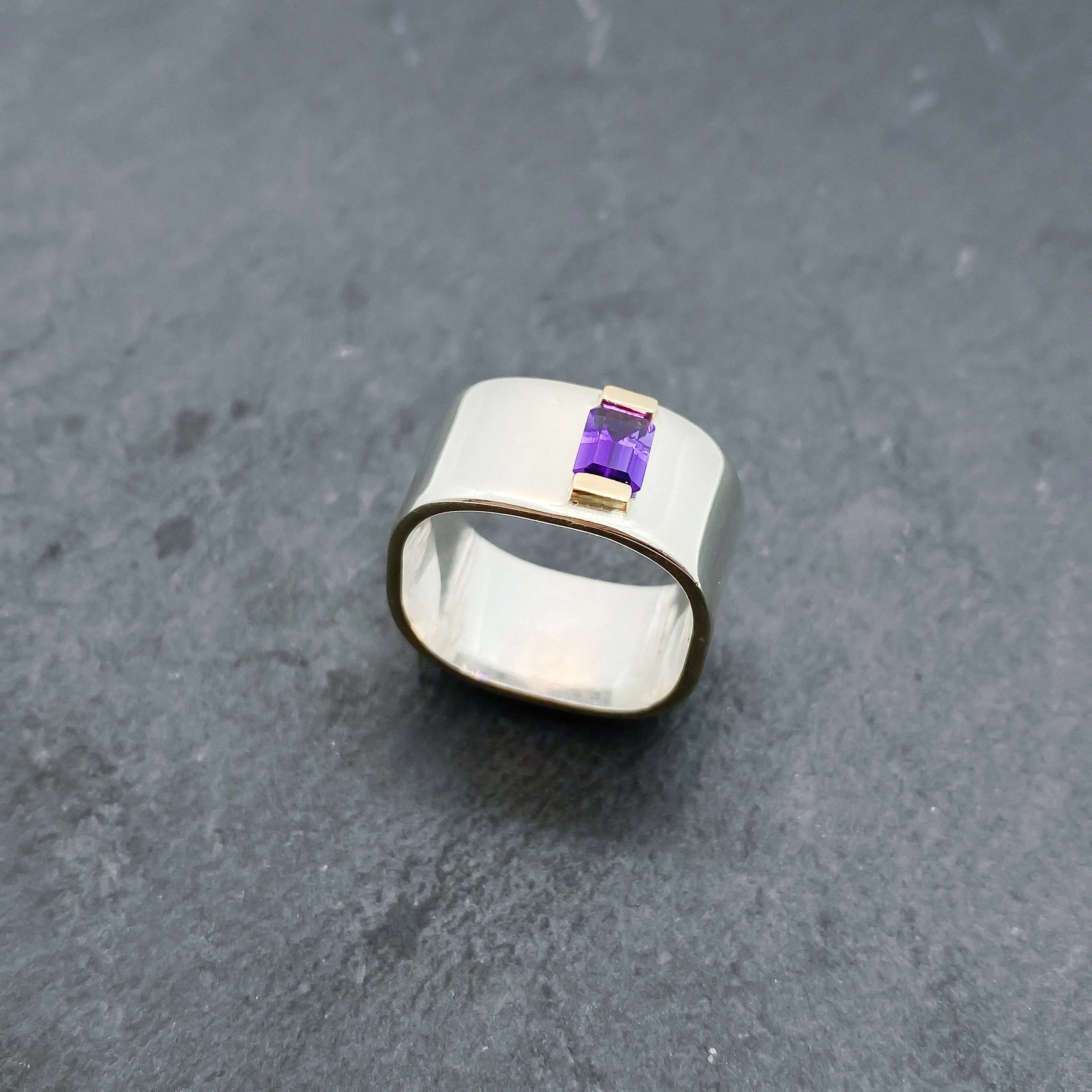 Amethyst Channel Ring Size 8