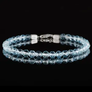 Aquamarine Bracelet 30 carat  (5-5.5mm)