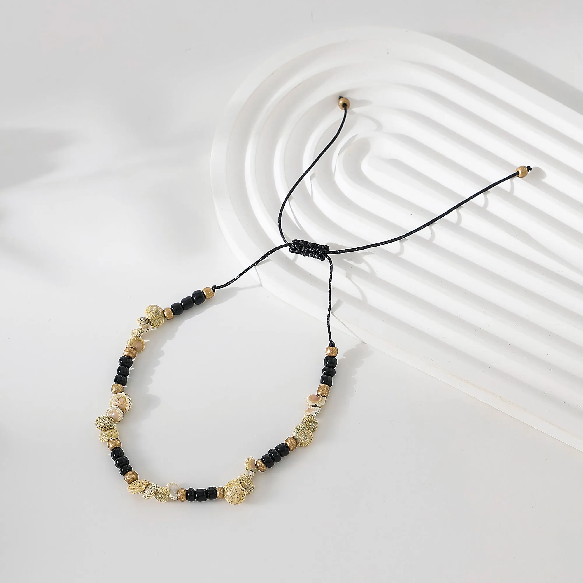 Assorted adjustable string Anklet with beads and Shells