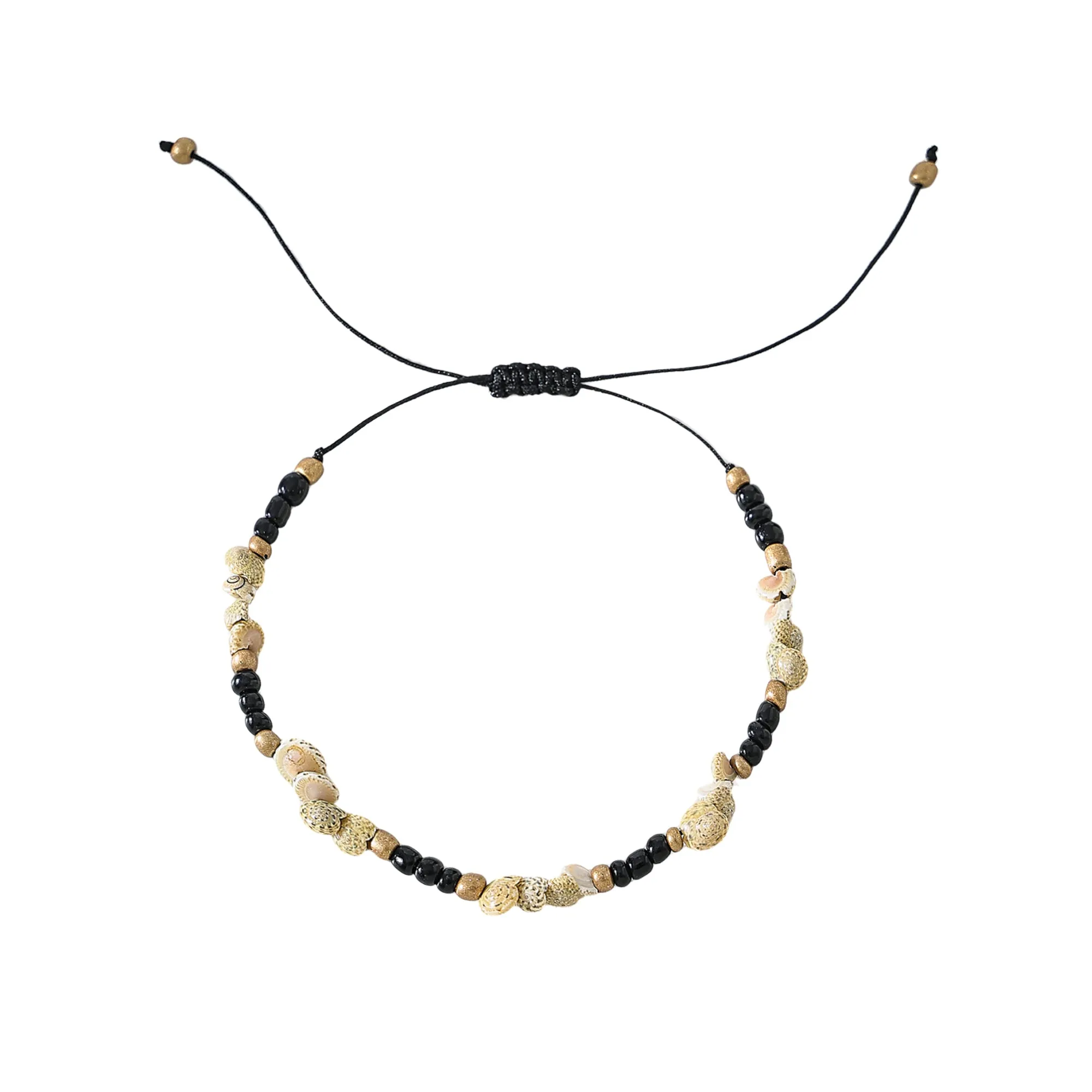Assorted adjustable string Anklet with beads and Shells