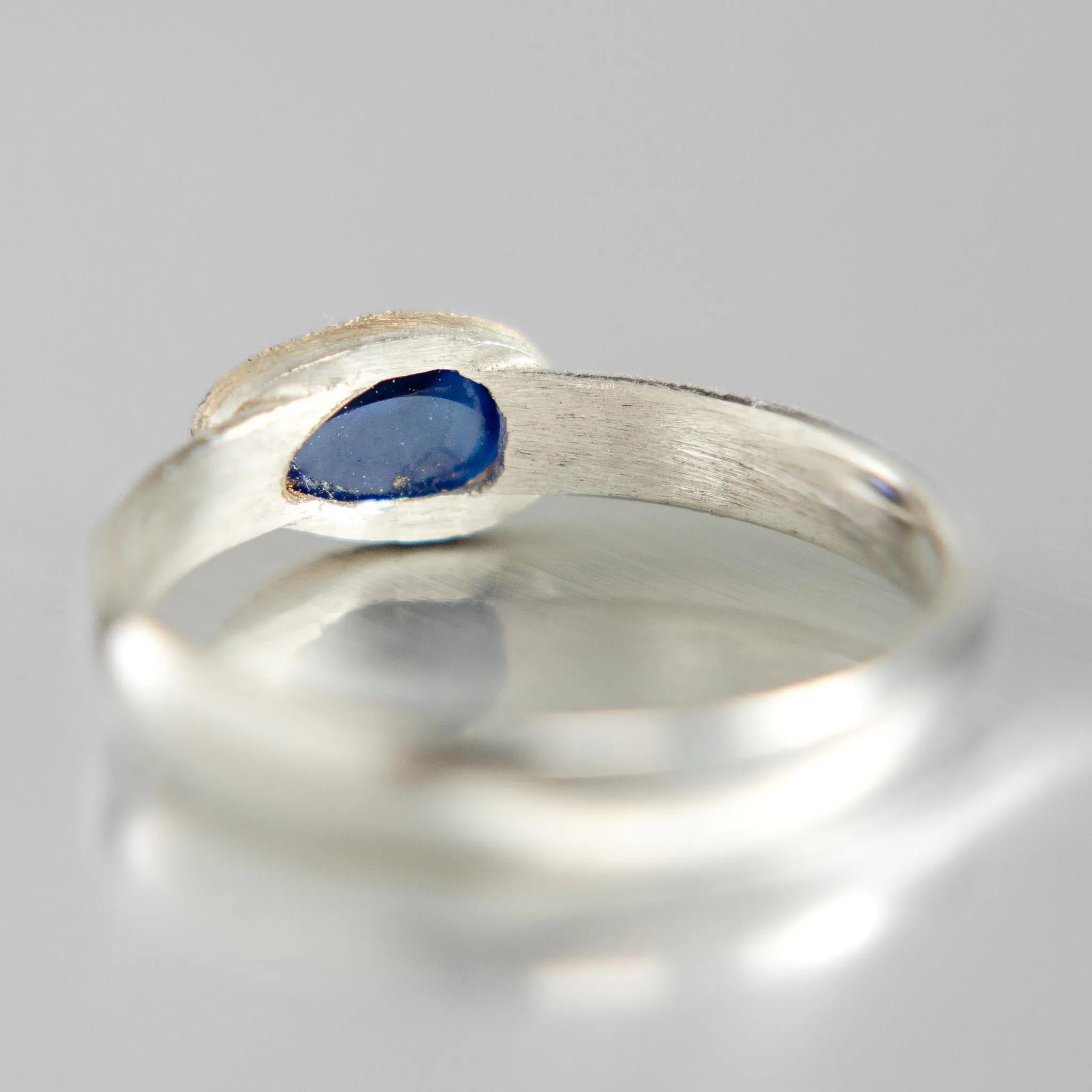 Aurora Ring | Blue Sapphire | 14k Yellow Gold   Sterling Silver