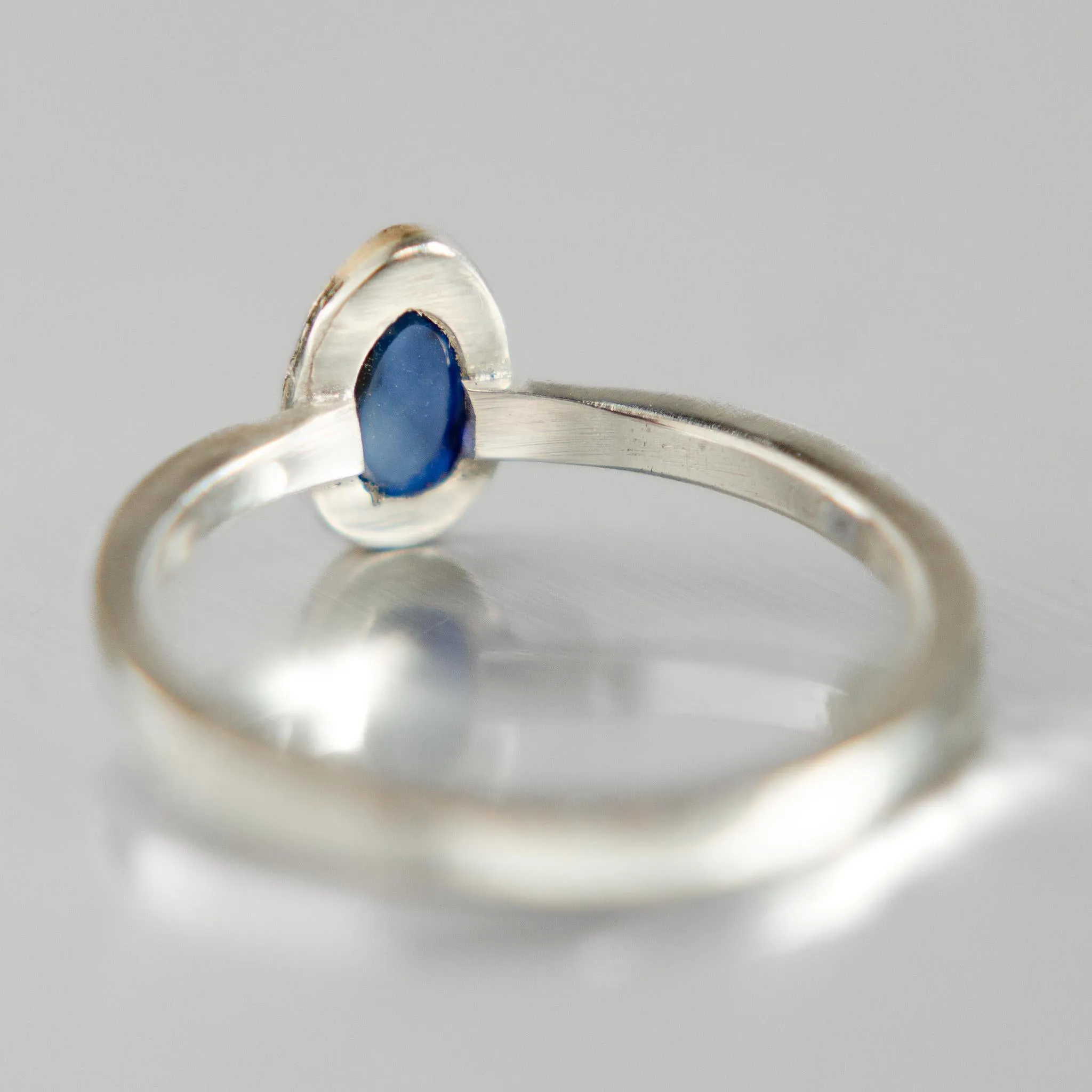Aurora Ring | Blue Sapphire | 14k Yellow Gold   Sterling Silver
