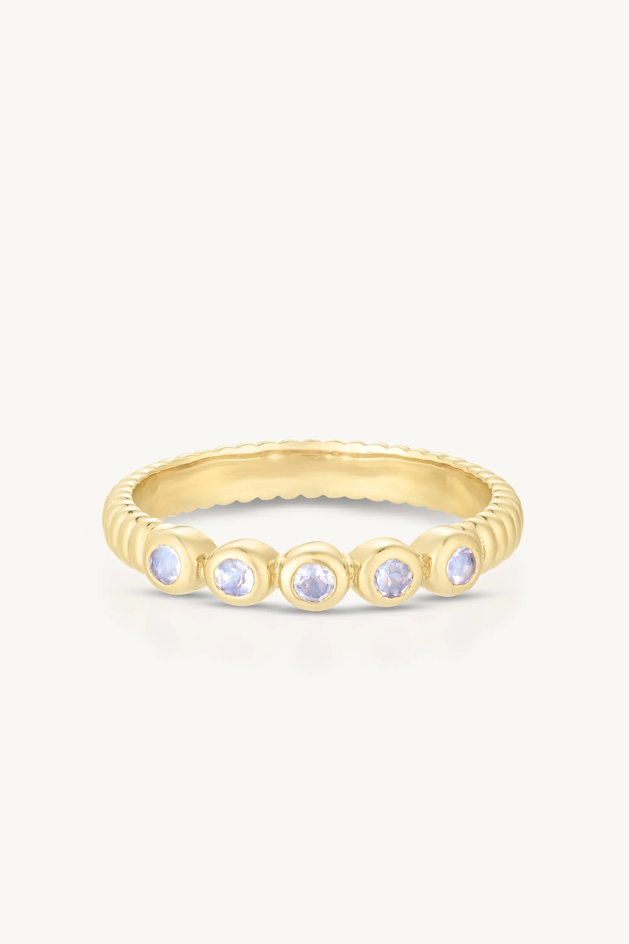 Binded Moonstone Gold Stacker
