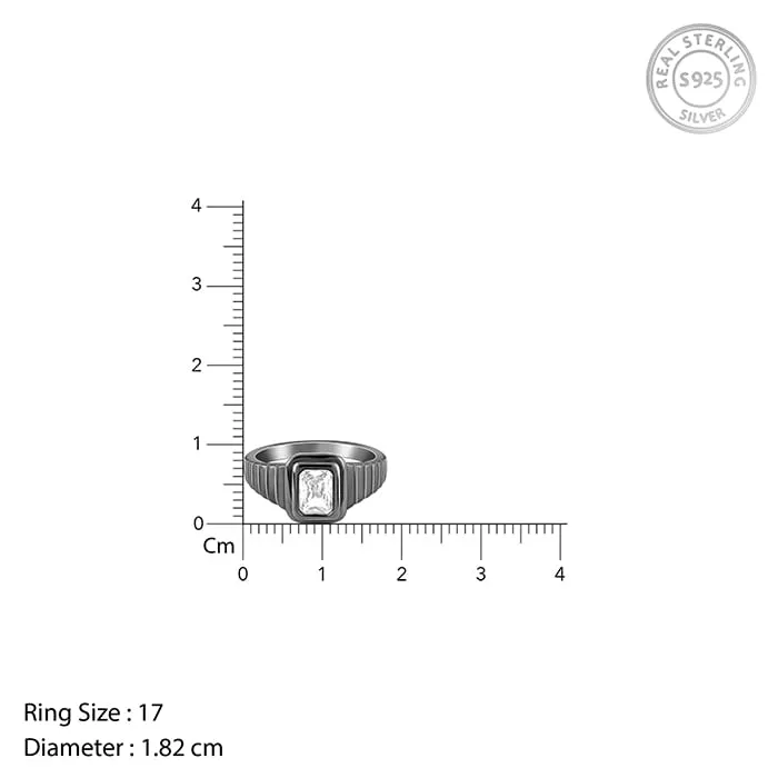 Black Rhodium Nomadic Spirit Ring For Him