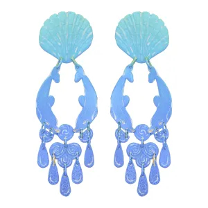 Blue Cetacean Earrings