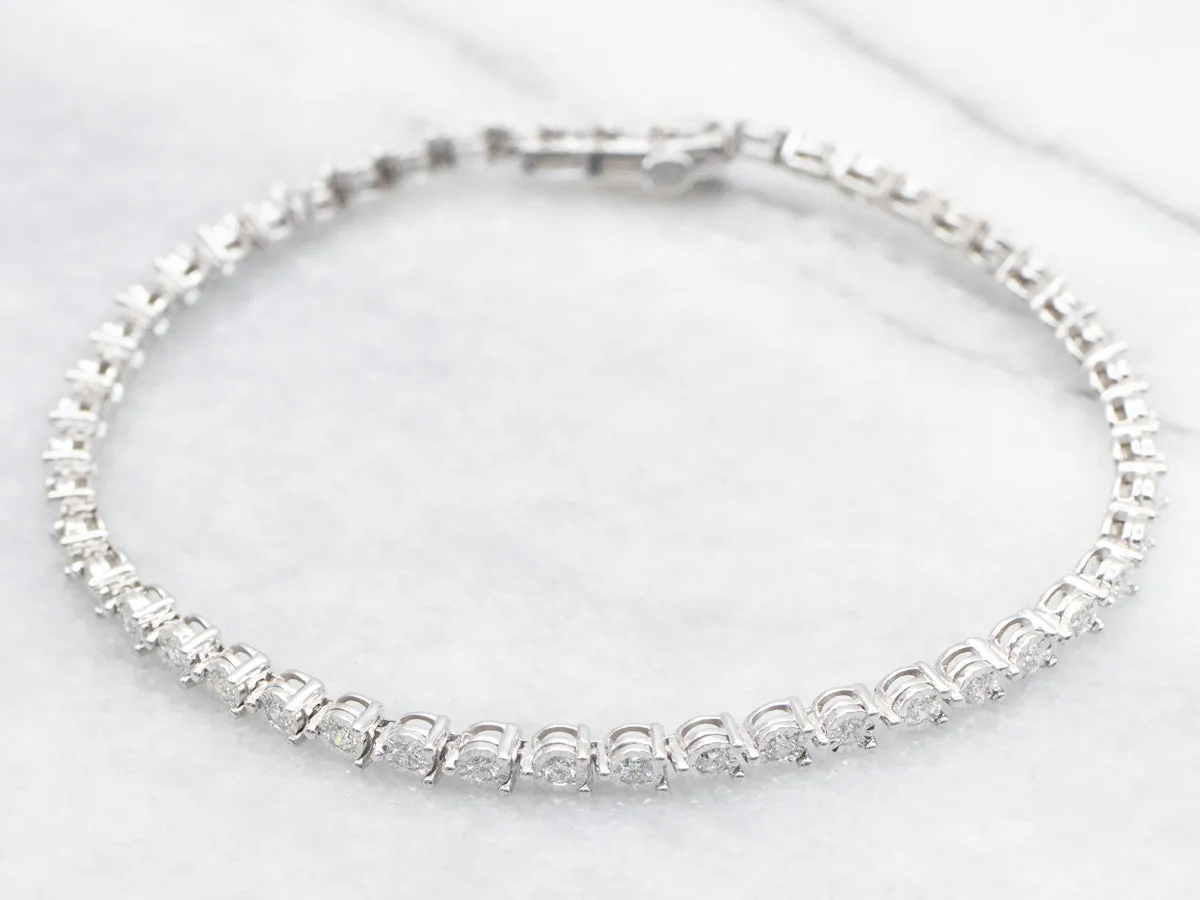 Brilliant White Gold Diamond Tennis Bracelet