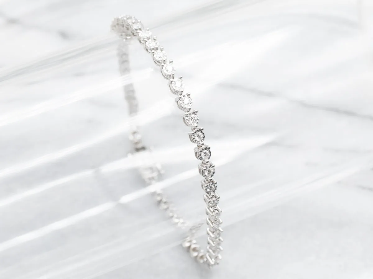 Brilliant White Gold Diamond Tennis Bracelet