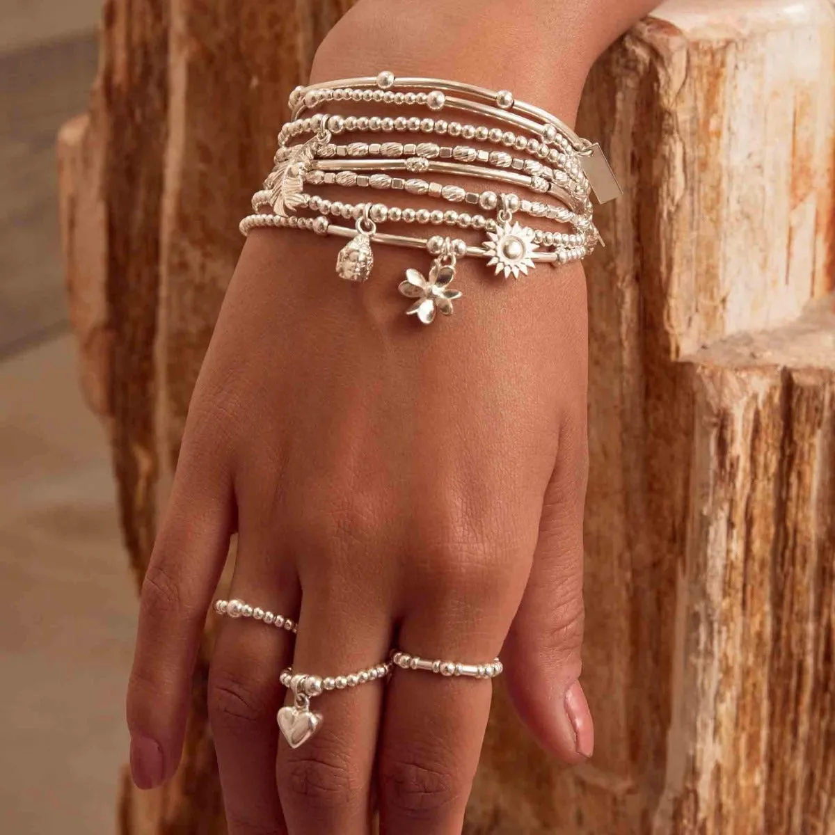 ChloBo Sterling Silver Rhythm Of Water Ring