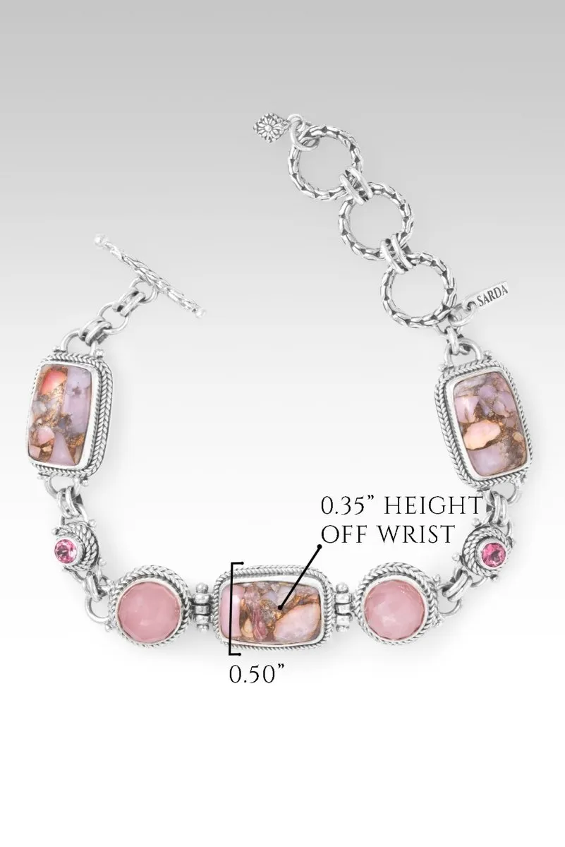 Choose Love Bracelet? in Pink Opal, Ballet Blush Quartz & Pale Plum ? Mystic Topaz