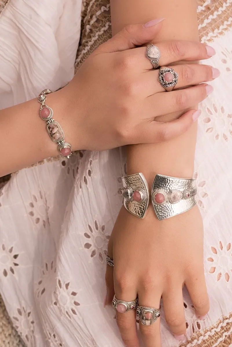 Choose Love Bracelet? in Pink Opal, Ballet Blush Quartz & Pale Plum ? Mystic Topaz