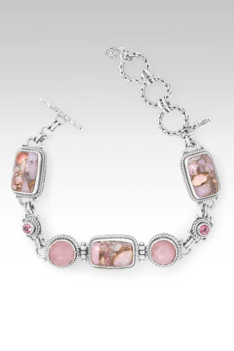 Choose Love Bracelet? in Pink Opal, Ballet Blush Quartz & Pale Plum ? Mystic Topaz