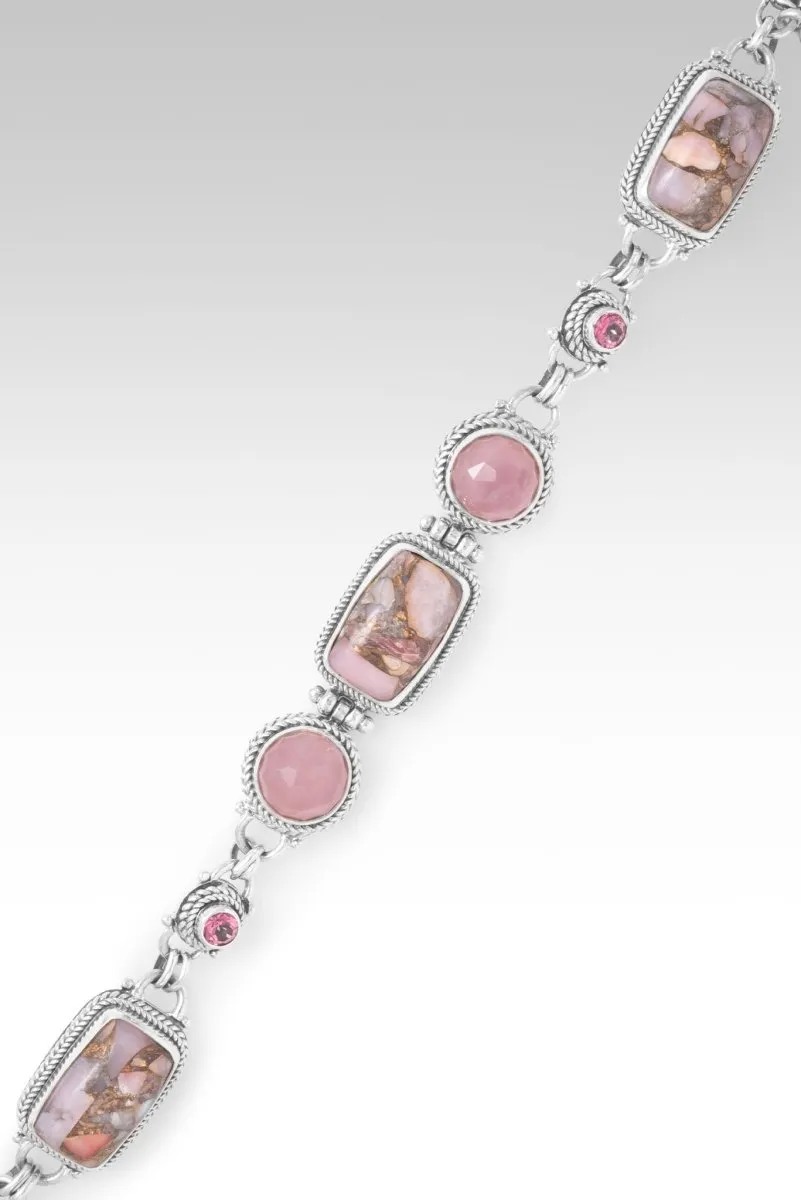 Choose Love Bracelet? in Pink Opal, Ballet Blush Quartz & Pale Plum ? Mystic Topaz