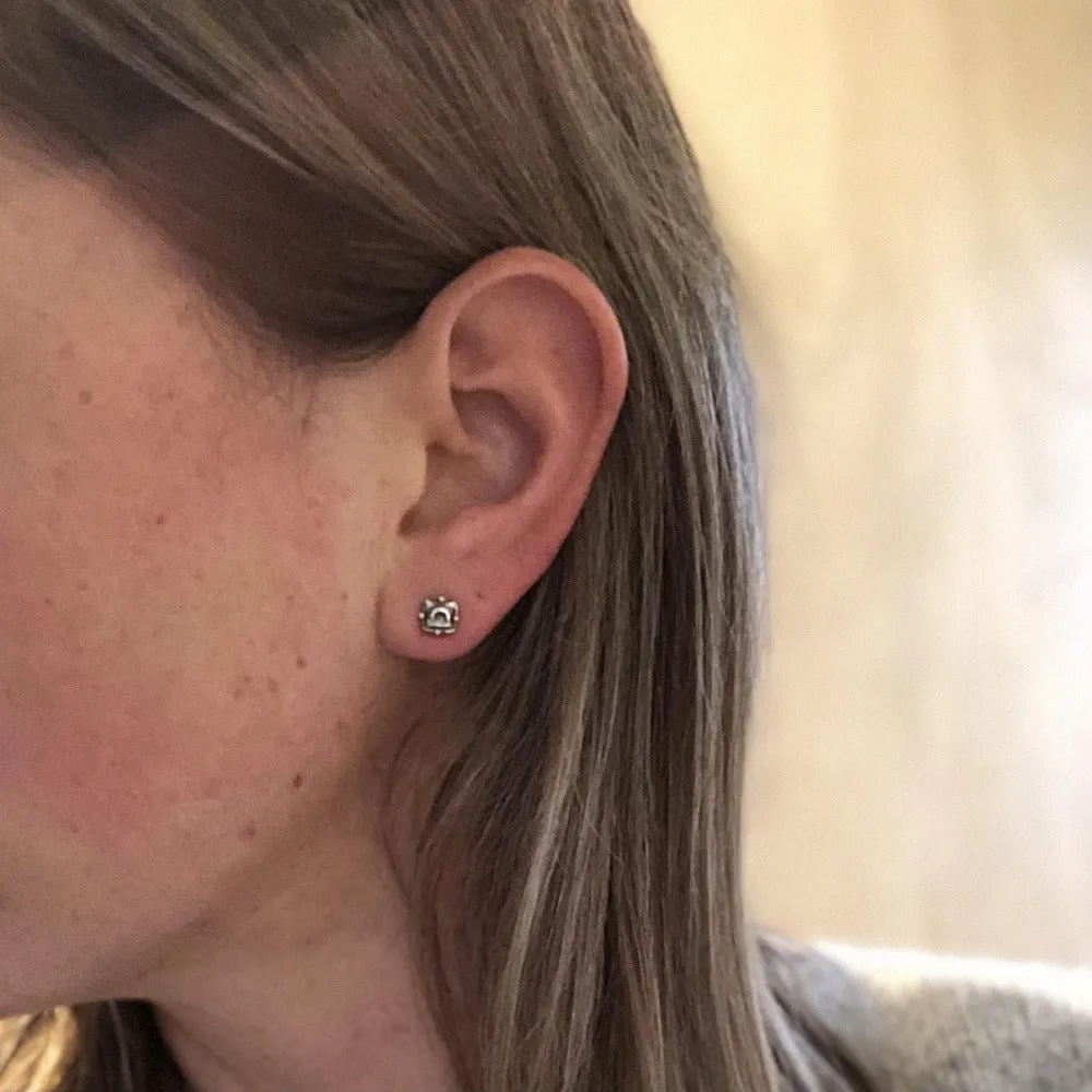 Crescent Moon Studs