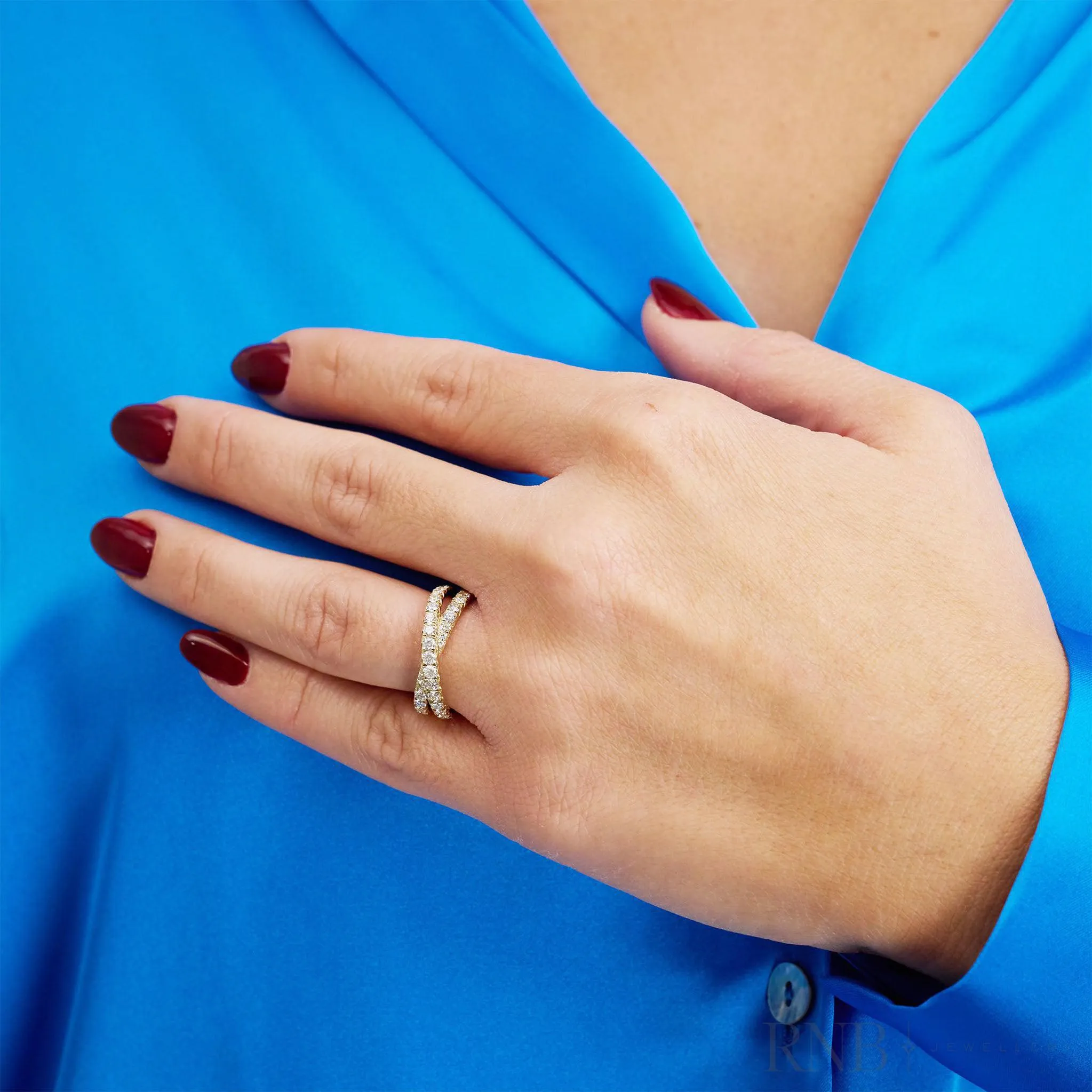 Criss Cross Diamond Ring