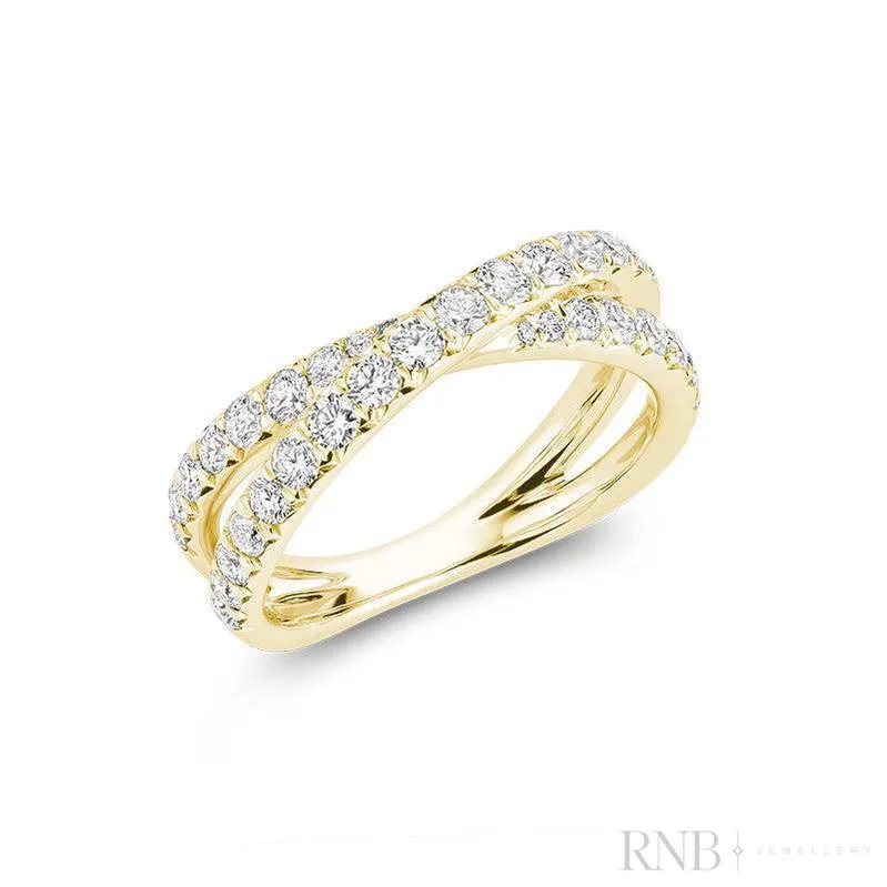 Criss Cross Diamond Ring