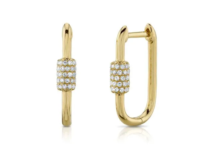Diamond Oblong Hoops