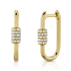 Diamond Oblong Hoops