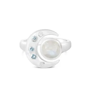 Dune Jewelry New Moon Ring by Captain Kate - Moonstone