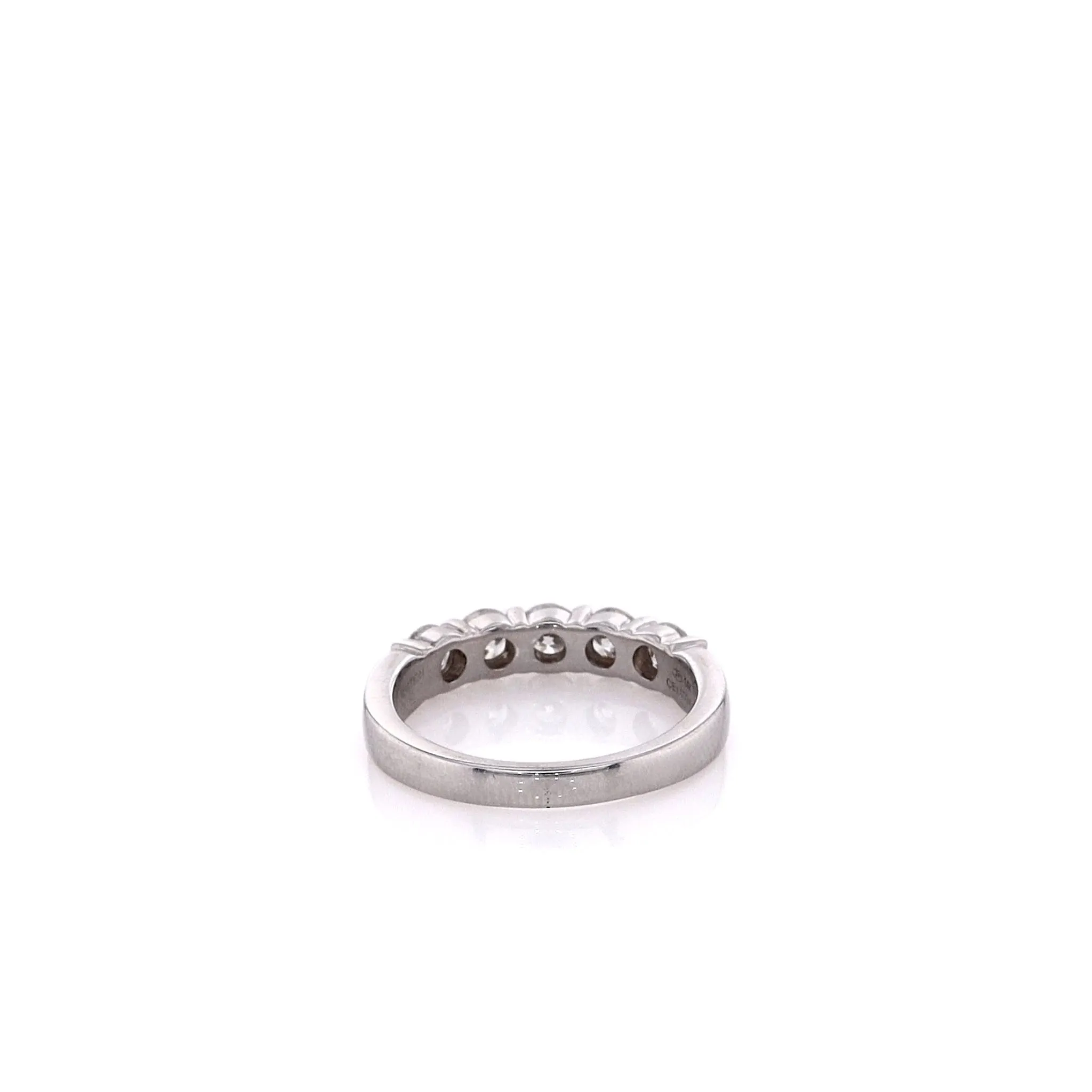 Estate 14k White Gold and Diamond Shared Prong Ring