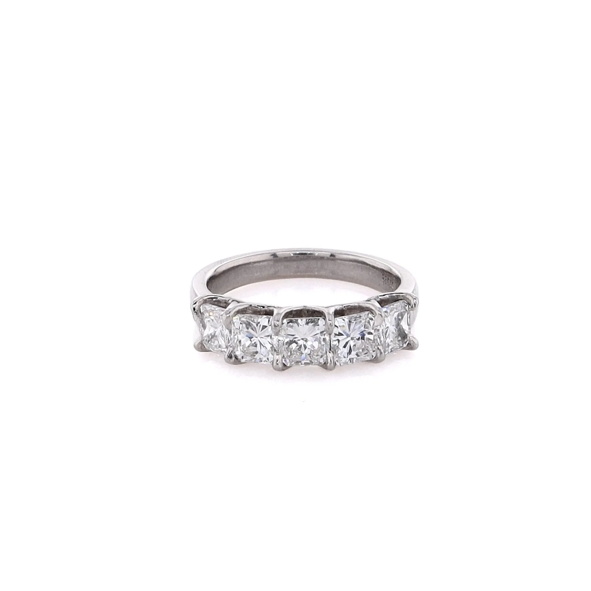 Estate Platinum Diamond Trellis Wedding Band