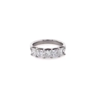 Estate Platinum Diamond Trellis Wedding Band
