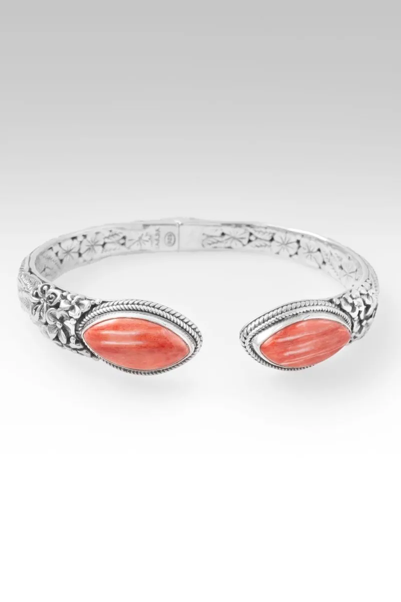 Floral Harmony Tip-to-Tip Bracelet? in Red Spiny Oyster