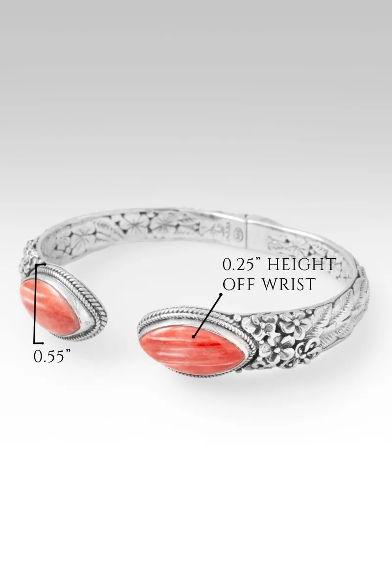 Floral Harmony Tip-to-Tip Bracelet? in Red Spiny Oyster