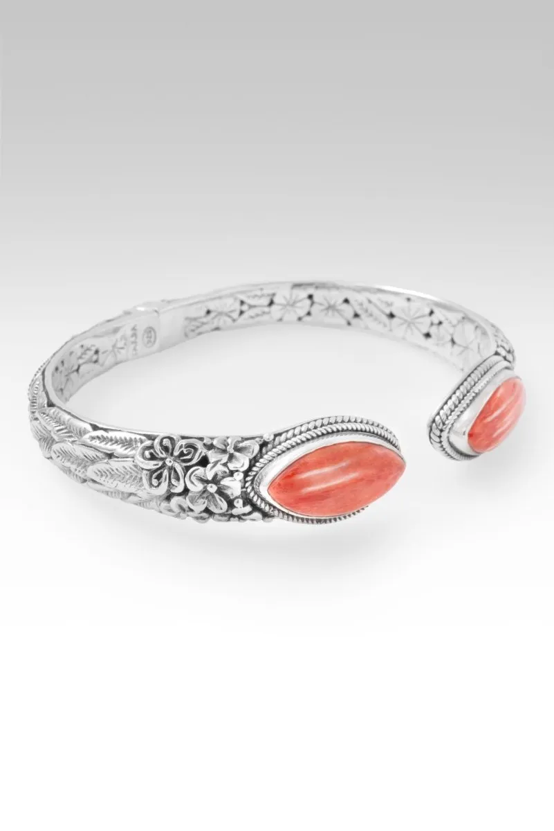 Floral Harmony Tip-to-Tip Bracelet? in Red Spiny Oyster