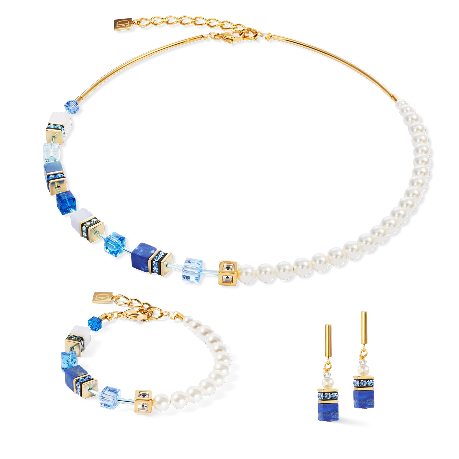 GeoCUBE? Precious Fusion Pearls bracelet blue