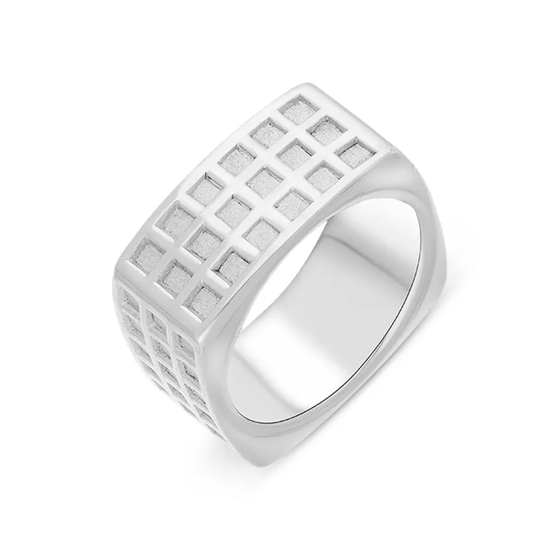 Hot Diamonds Sterling Silver Plain Lattice Chunky Ring D