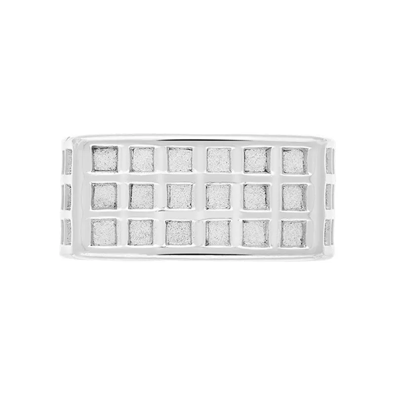 Hot Diamonds Sterling Silver Plain Lattice Chunky Ring D