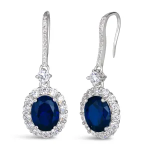 Kennedy Crystalline Earrings in Blue Sapphire