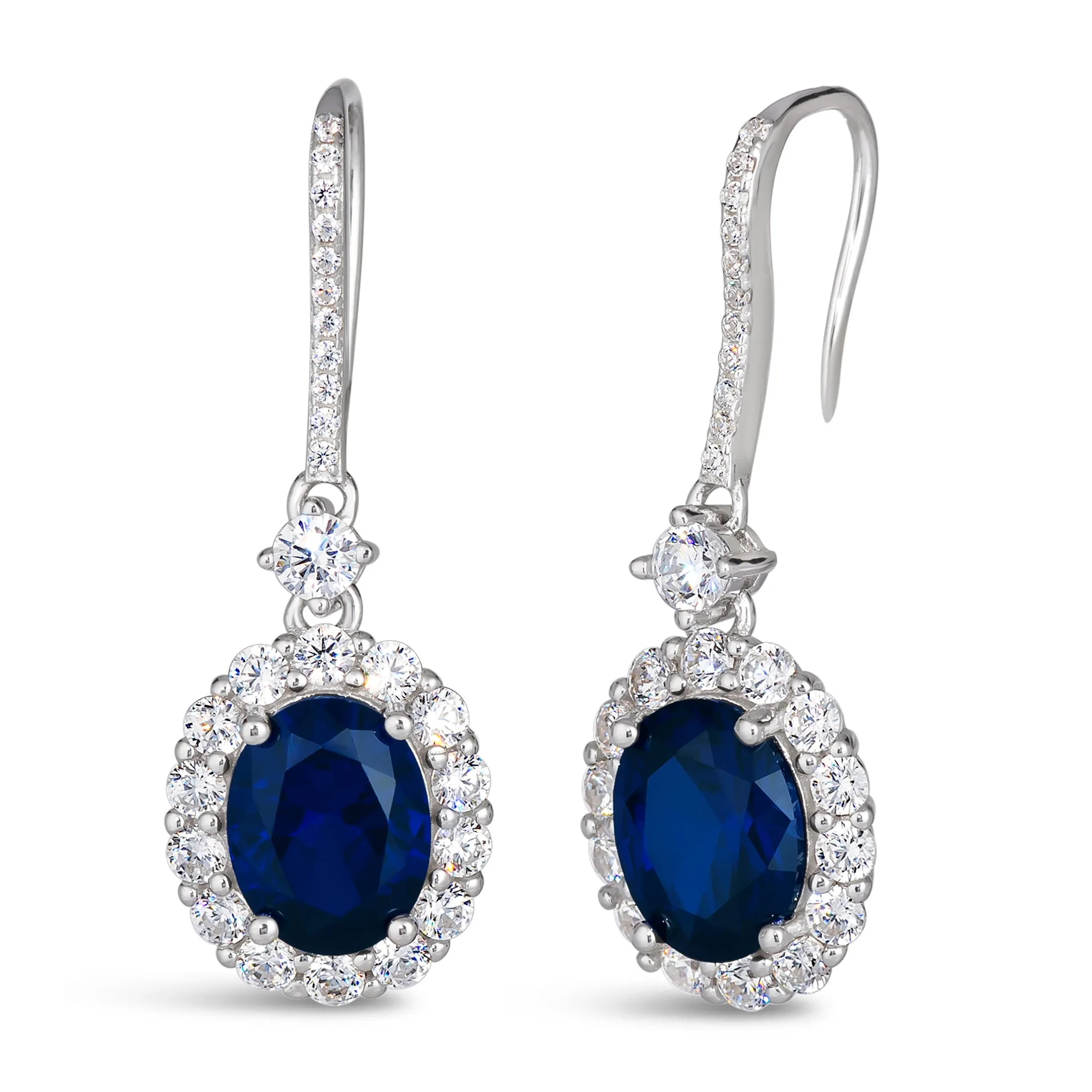 Kennedy Crystalline Earrings in Blue Sapphire